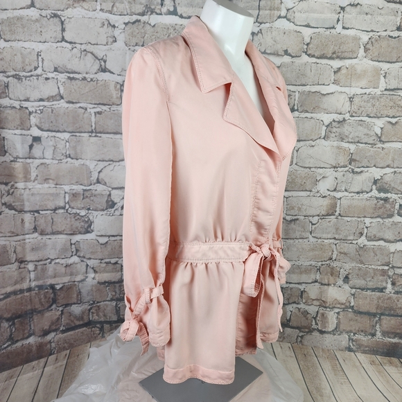 Banana Republic Balletcore Feminine Spftgir Peplum Jacket Blush Pink Size Medium - Picture 7 of 16